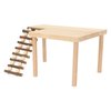 Tnfeeon Hamster Exercise Ladder Climbing,Hamster Climbing 2 Layer Landscaping Wooden Hamster Playing Activity with Ladder