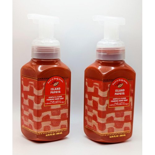 Generic Island Papaya Foaming Hand Soap Gentle w Natural Essential Oils Bath and Body 2 pack