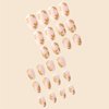 24 Pcs Press on Nails, Sunjasmine Fake Nails with Designs, Acrylic Nails False Nails with Nail Glue for Women (Medium Fall Leaves)