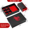 Grajar DND Dice Tray and Dice Tower with storage, 3 in 1 Dice Rolling Tray with Lid, Portable Dice Box Storage, DND dice holder for Dungeons and Dragons D&D RPG MTG Table Games (red)