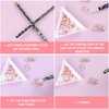 BOMOQING 10 Pencil for Rhinestones Pick up,Wax Rhinestone Picker Tool Pencil Nail Dotting Applicator White Bead Sorting Tray Triangular Plate 1 Pencil Sharpener, 1 Tweezers for Nail Art DIY