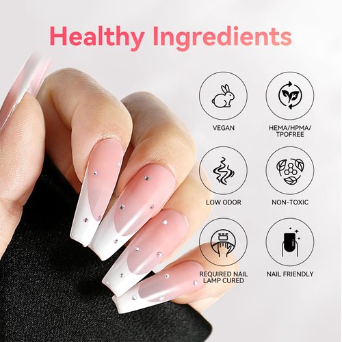 SAVILAND French Gel Nail Polish: 1PC 10 ML White Gel Polish Easy French Smile Line in 5s French Tip Nail Tool French Nails U V LED Gel French Tip Nail Art Nail Supplies for Starter Professional Gift
