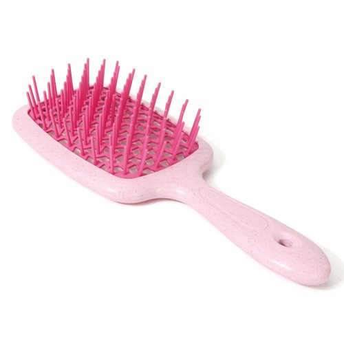 Detangling Hair Brush Wet & Dry Vented Detangling Hair Brush Vented Wet Hair Brush for Women Glides Through Tangles Heating Brush for Wet, Thick, Curly, Straight Hair (Pink/Rose Red)