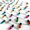 Peachcor Christmas Lights String of Miniature, Dollhouse Miniature Fake Light, Christmas Tree Fairy Lights Decorative, Metalic Multicoloured Dollhouse Miniatures (1mtr)