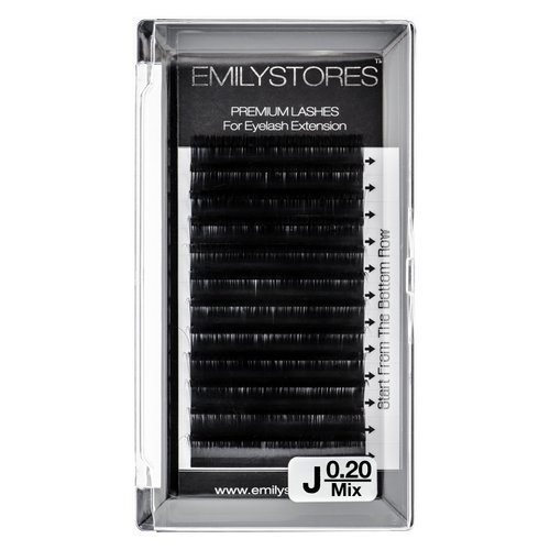 EMILYSTORES Lash Extensions 0.20mm Thickness J Curl Mixed 8-14mm Sizes Length Individual Volume Natural Looking Eyelashes For Eyelash Extensions(0.20,J,Mixed 8-14mm)