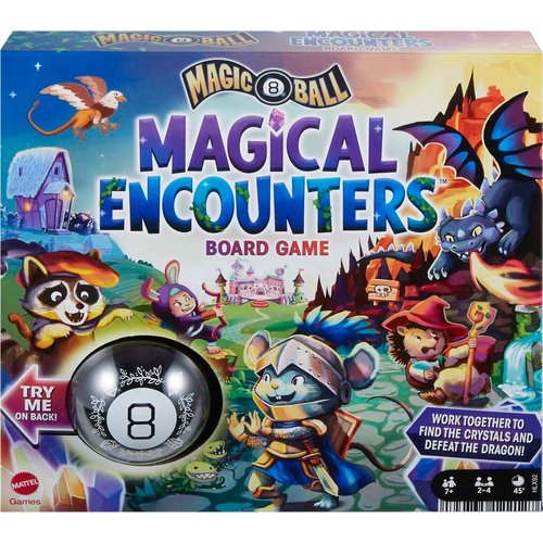 Mattel Games Magic 8 Ball Magical Encounters Board Game for Kids & Families, Cooperative Player Game with Real Magic 8 Ball