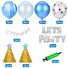 Legendog Dog Birthday Party Supplies Dog Paw Print Balloons Cat Birthday Hat Happy Birthday Banner Foil Balloons Lets Pawty Letters Balloons Decorations