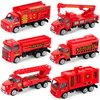 Diecast Fire Trucks 6 Pack, Mini Fire Truck Toys for Toddlers 3-5 Kids Fire Engine Emergency Vehicles Toy Set for Boys Girls Age 1-3 4 5 6 7 Years Birthday Party Favors Gift & Goodie Bags Stuffers