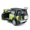 1:43 Scale 2020 Land Rover Defender 110 Model Car Kit Diecast Toy Cars Metal Alloy Vehicles, Parts Changeable, Doors Open, Black Top and Roofrack, Collection for Men, Toys for Boys Kids Gifts, Green