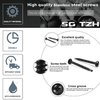 #8 x 1" Sheet Metal Screws 100Pcs 410 Stainless Steel Truss Head Fast Self Tapping Screws Black Oxide by SG TZH