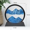 MXYATCJ | Moving Sand Art | Sand Art Liquid Motion | 3D Deep Sea Landscape | Glass Sand Art Display | Sand Relaxing Gift for Kids & Adults | Home Office Desk Decor | 7 Inch Sky Blue