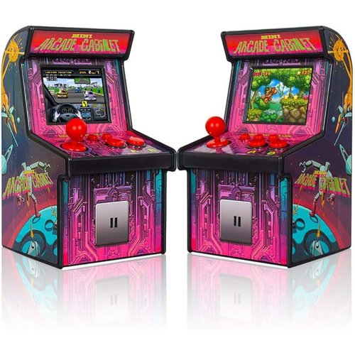 Mini Arcade Cabinet Arcadenia - Collectible Retro Games Micro Arcade Game Machine Preloaded with 220 Built-in Educational, Puzzle, and Sports Games - Portable Arcade as Amazing Gift for Boys and Girls