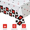 Lecpeting 2 Pcs Casino Tablecloth Casino Plastic Table Cover 87 x 51 Inches Poker Birthday Tablecovers for Casino Poker Theme Birthday Party Supplies