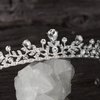 SWEETV Crystal Wedding Tiara for Bride & Flower Girls - Princess Tiara Headband Pageant Crown, Bridal Hair Jewelry for Women and Girls, Silver
