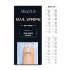 MelodySusie 30PCS Semi Cured Gel Nail Strips (White French)- Works with Nail lamp, Salon-Quality, Long Lasting, Easy to Apply & Remove - Includes 2 Prep Pads, Nail File & Wooden Stick