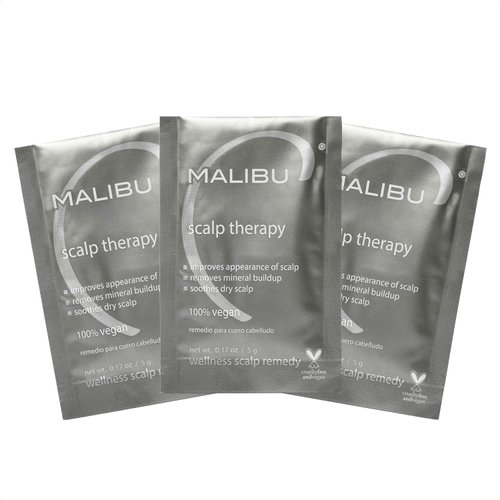 Malibu C Scalp Therapy Wellness Remedy - Scalp Care Remedy Packet to Soothe & Moisturize Dry Scalp - Restores Manageability with Vitamin C and Zinc Gluconate (3 Packets)