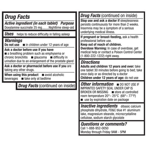HealthA2Z® Sleep Aid | Doxylamine Succinate 25mg | Non Habit-Forming (40 Counts (Pack of 1))