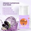 Grospe Eggplant Clay & Mud Mask for Women - Perfect for Pores, Nourishment and Moisturization Anti-Aging - Oil Balance, Facial Mask for Senstive Skin