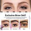 AKARY Eyebrow Trimmer & Brow Set for Eyebrows Makeup, Natural Bushy Eyebrow Makeup Kit, with 2-in-1 Building Brow, Detailing Pencil, Tinted Eyebrow Mascara, Eyebrow Trimmer and Eyebrow Stencil, Set C