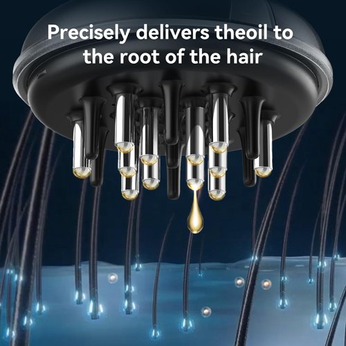 Kimairay Scalp Applicator, Oil Applicator Bottle Comb for Hair Care, Medicine Scalp Head Fluid Brush, Essential Oil Hair Treatment Device, Suitable for Home and Travel