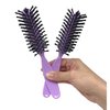 Styling Gear Detangling Hair Brush Nylon Bristles 7 Row Teasing Womens Brush For Thick Hair Small Travel Hairbrush Brush For Hair 2 Pcs. (Lavender)