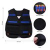 Forliver Kids Tactical Vest Kit for Nerf Guns, N-strike Elite Series with 50 Bullets Refill Darts + 2 Reload Bullet Clips + Face Tube Mask + Protective Glasses + hand wrist band
