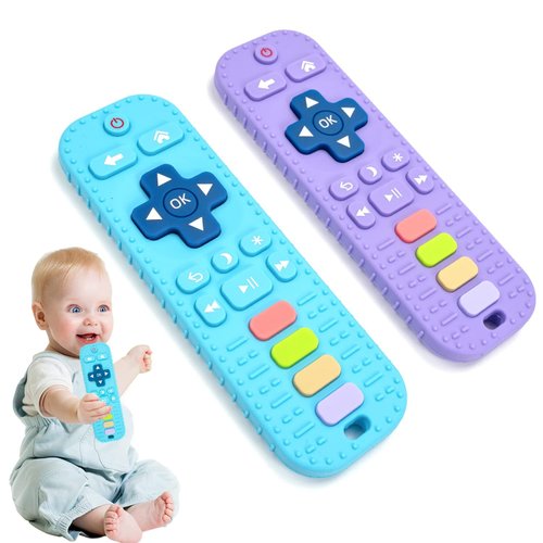 Baby Toys 0-6 Months, 2Pack Teethers for Babies 0-6 Months, 6 Month Old Baby Toys 3-6 Months, Baby Teether Toys, Infant Teething Toys for Baby Boy Girl Toys