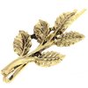 Set of 2 Gold Tone Leaf Hair Pins, Metal Hair clips