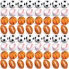 Civaner 100 Pieces Mini Stress Balls Sports Foam Balls Bouncy Foam Balls Including Basketball, Soccer Ball, Baseball, Football for Sports Party Favors Mini Footballs Party Favors