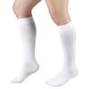 Truform 20-30 mmHg Compression Stockings for Men and Women, Knee High Length, Closed Toe, White, Small, 2 Count