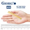 Giorgio G35 Handmade All Fine Tooth Pocket Comb for Men, Hair Comb Straightener for Everyday Grooming Styling Hair, Mustache and Beard for Men Women and Kids, Use Wet or Dry, Saw Cut and Hand Polished