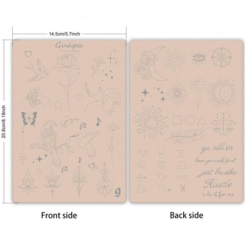 3PCS Rasmet Silicone Tattoo Training Pad 1.5mm Thickness Double Sided Pre-printed Gray Design Fine Line Tiny Tattoo Practice Skin for Tattoo Line Practice Tattoo Shading