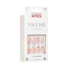 KISS Voguish Fantasy, Press-On Nails, Nail glue included, 4 Wheel Drive', Light Nude, Medium Size, Coffin Shape, Includes 28 Nails, 2G Glue, 1 Manicure Stick, 1 Mini File