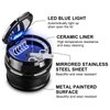 SOLARXIA Car Ashtray with Lid Easy Clean Up Detachable Auto Ashtray LED for Most Car/Air Vent Cup Holder Home Office