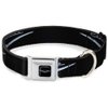 Buckle-Down 11-17" "CHAT-1955-57 CHEVROLET V Emblem Full Color Black/Silver" Dog Collar, Medium