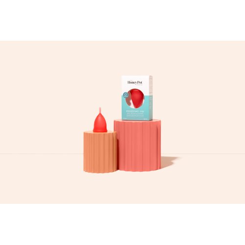 The Honey Pot Company - Menstrual Cup - 12 Hour Reusable Protection for Periods - Natural Feminine Hygiene Products - Hypoallergenic & Flexible Medical-Grade Silicone - Feminine Care - Size 2