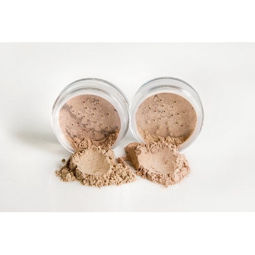 FOUNDATION & CONCEALER DUO (LIGHT TAN & MEDIUM CONCEALER) Mineral Makeup Kit Full Size Set Matte Bare Face Sheer Powder Cover