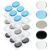Fiada 30 Pieces Drum Dampeners Gels Silicone Gel Pads Soft Drum Dampeners for Drums Cymbals Tone Control (Transparent White, Black, Blue, Gray)