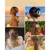 HAIMEIKANG 6 PCS Hair Clips - Matte Flower, Heart, Butterfly Hair Claw Clips for Women Girls - Non-Slip and Strong Hold for Thin/Medium/Thick Hair