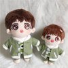 niannyyhouse 20cm Plush Doll Clothes Green Monster Suit Coat T-Shirt Pants 8in Doll Dress up (Green, 20CM)