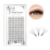 12rows,120pcs 10D Premade Volume Fans Eye Lashes Extensions Thickness 0.07mm D Curl Black Soft Individual False Eyelashes Makeup Fake Lashes Cluster 8-18mm to Choose (13MM)