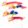 ARTIBETTER 4 Sets of Chinese Paper Dragon Pick New Year Dragon Garland Banner DIY Paper Dragon Pull String Puppet Vintage Toy for Kids DIY 3D Paper Chinese Dragon 2022 Spring Festival Party Supplies