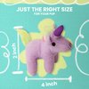 Snugarooz Magical The Unicorn Plush Dog Toy with Repair Patch – Soft Durable - Crinkle & Squeaker Rainbow Mane - Tail for Small Dogs & Puppies