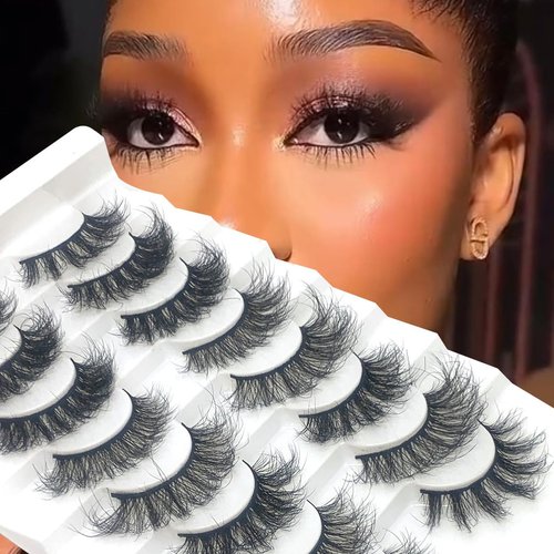 Lifernilash False Eyelashes Wispies Natural Look 3D Faux Mink Lashes Pack 8 Pairs Styles Mixed Soft Reusable Fake Eyelashes (MIXED5)