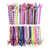 Braided Elastic Hair Ties Hair Ropes Rubber Bands Ponytail Holder Thick Thin Hair Scrunchies Accessories for Women Girls (Random Color) Pack of 100