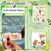 75 PCS Animal Birthday Temporary Tattoos for Party Supplies, Temporary Tattoo Stickers for Birthday Parties, Animal Party Favor Activities, Waterproof Temporary Tattoos. (Brown)