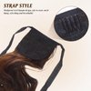 Black Hair Ponytail Extension 15.7 Curly hair extension ponytail for Women Drawstring Tails, Natural Looking Human Hair Extensions Synthetic Hairpiece 3D Ponytail Extension