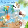 Hungdao 25 Pcs Inflatable Glitter Beach Ball 8 Inches Mini Clear Floatable Confetti Ball for Kids Bulk Swimming Pool Theme Party Ball for Hawaiian Theme Party Decorations Favors Supplies (Gold)