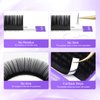 NAGARAKU Eyelash Extensions 0.15mm D curl 7-15mm Mix Tray Individual Lashes Classic Matte Black Faux Mink 16 Rows Professional Beauty Salon Supplies