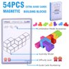 WorWoder Kids Magnetic Building Blocks Magic Magnetic 3D Puzzle Cubes, Set of 7 Multi Shapes Magnetic Blocks with 54 Guide Cards, Intelligence Developing and Stress Relief Fidget Toys for Kids(Pink)